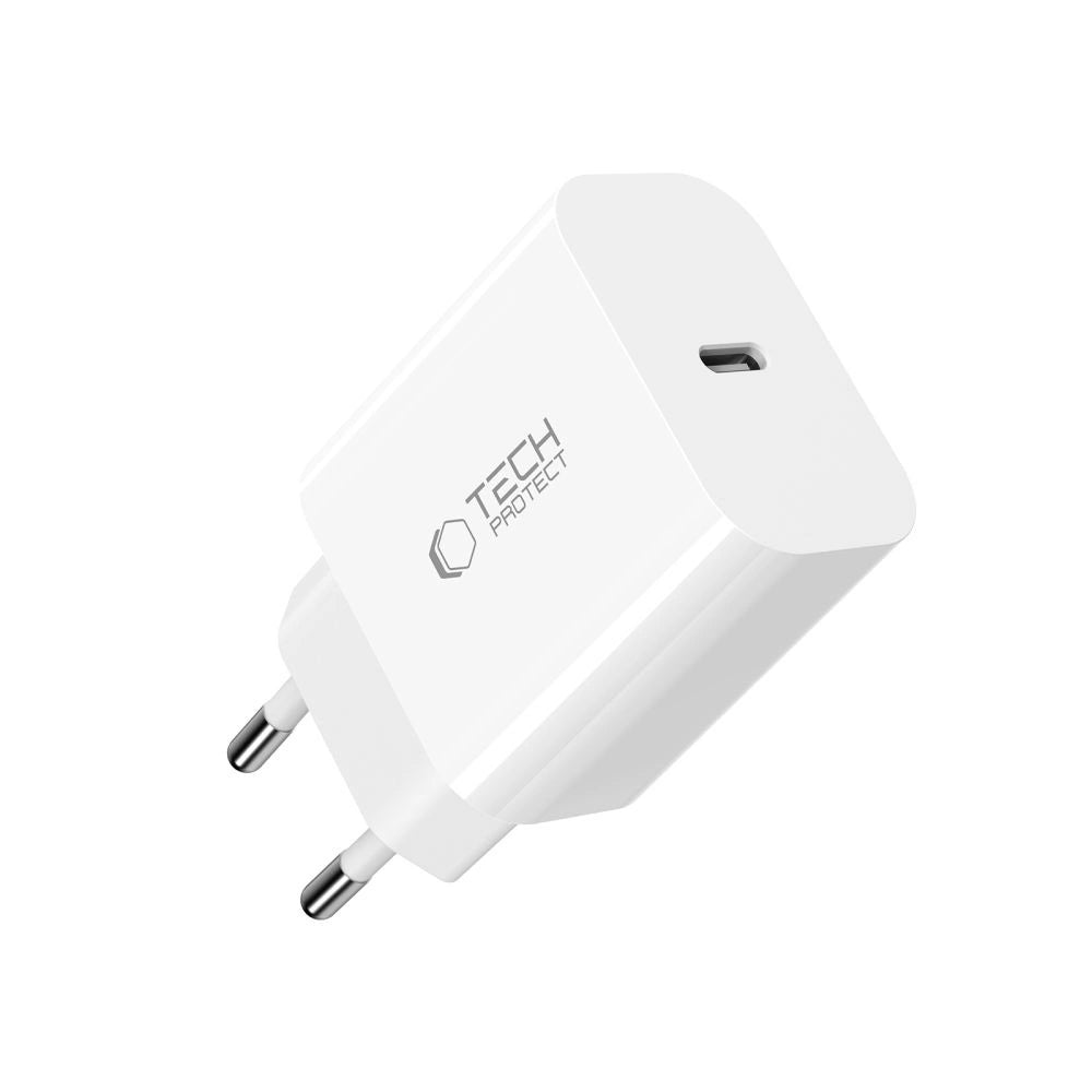 Ładowarka sieciowa Tech-Protect NC20W PD20W USB-C z kablem USB-C - biała – zdjęcie 4