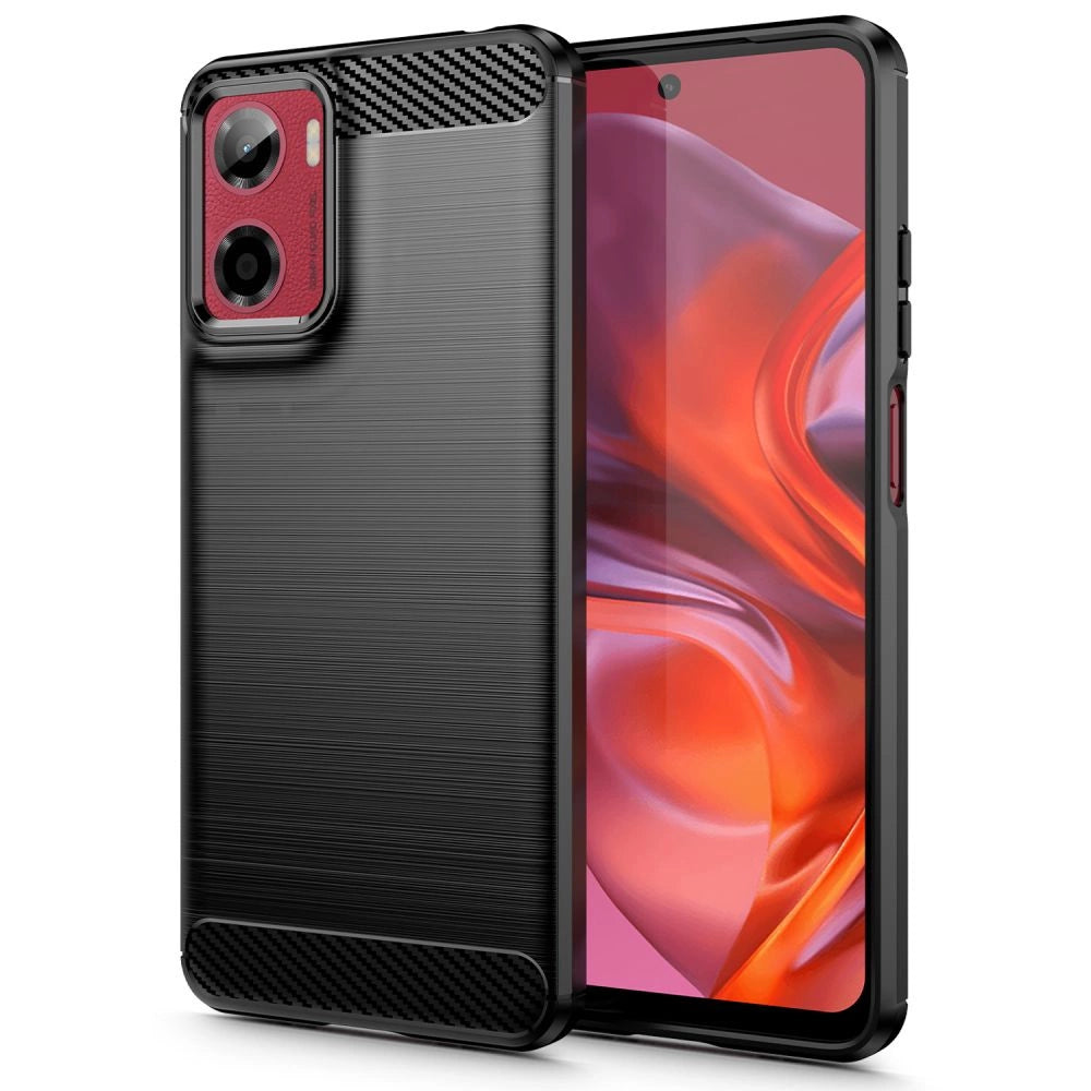 Etui Tech-Protect TPUCarbon na Motorola Moto G05 / E15 - czarne