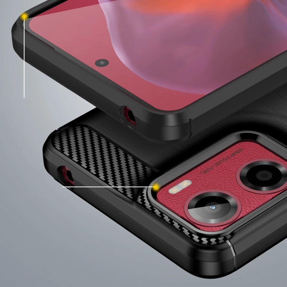 Etui Tech-Protect TPUCarbon na Motorola Moto G05 / E15 - czarne – zdjęcie 5