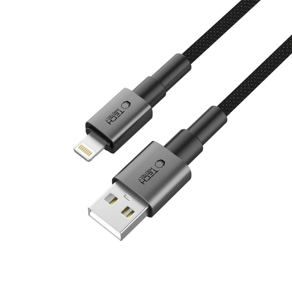 Kabel Tech-Protect Ultraboost DNA USB-A / Lightning 12W/2.4A 25 cm - szary – zdjęcie 2