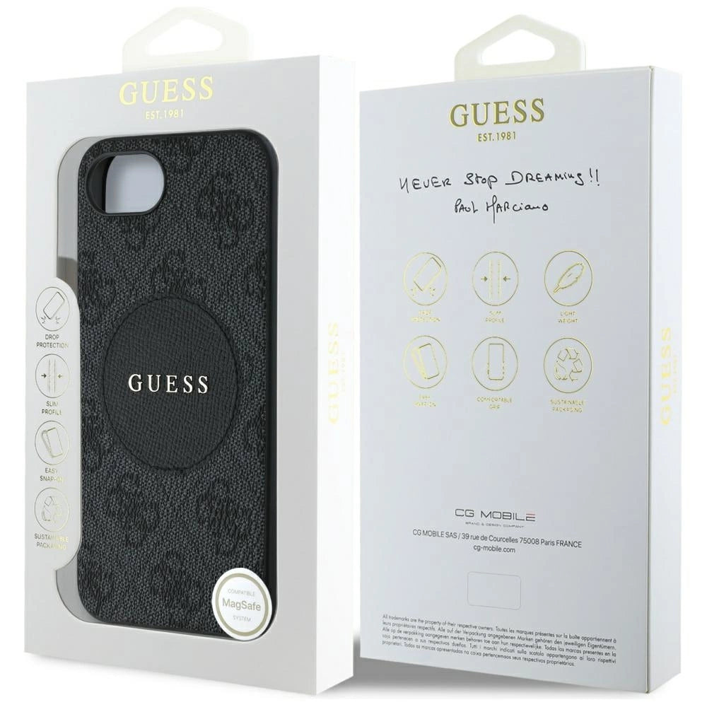 Etui Guess 4G Circle Classic Logo MagSafe na iPhone 16e - czarne – zdjęcie 8