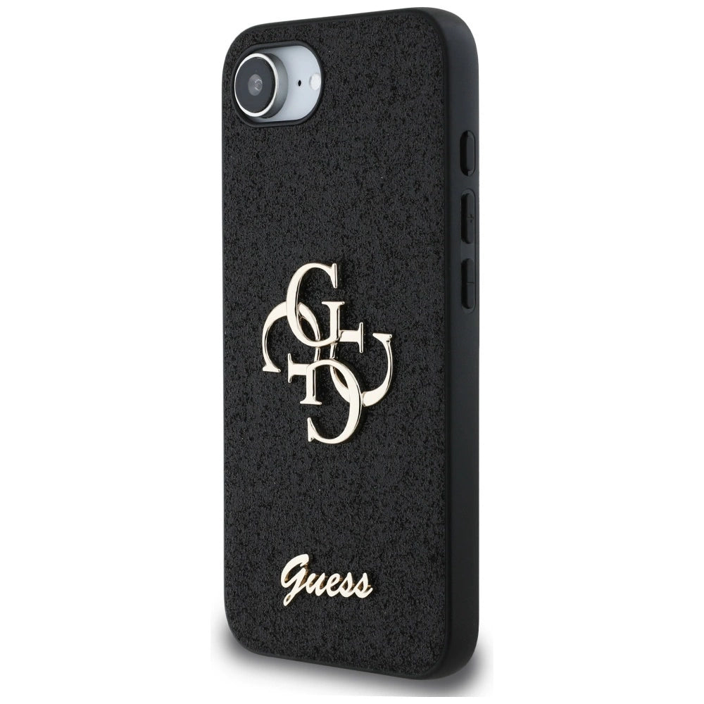 Etui Guess Fixed Glitter Big 4G na iPhone 16e - czarne – zdjęcie 2