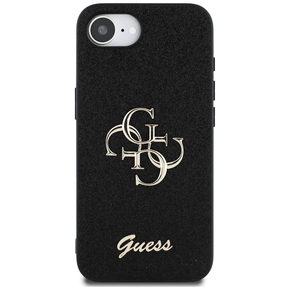 Etui Guess Fixed Glitter Big 4G na iPhone 16e - czarne – zdjęcie 3