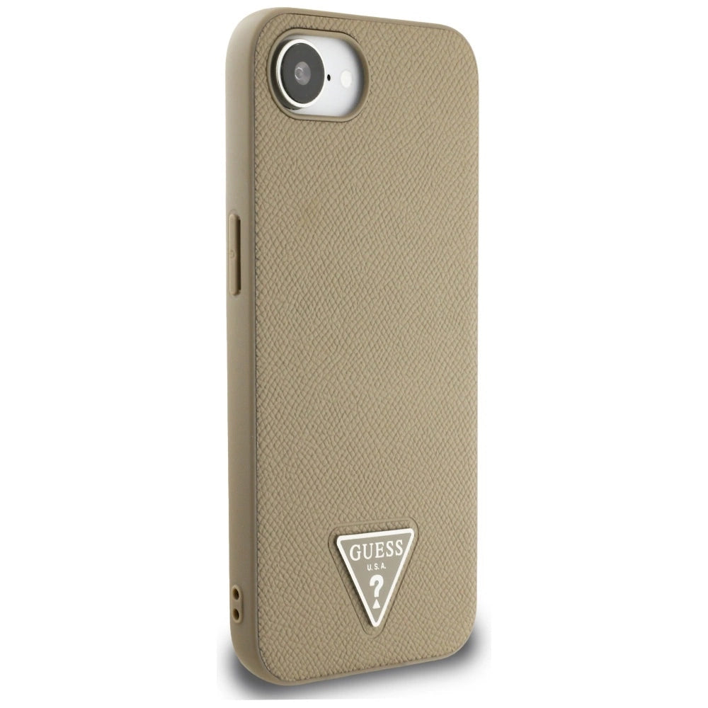 Etui Guess Grained Triangle MagSafe na iPhone 16e - brązowe – zdjęcie 4