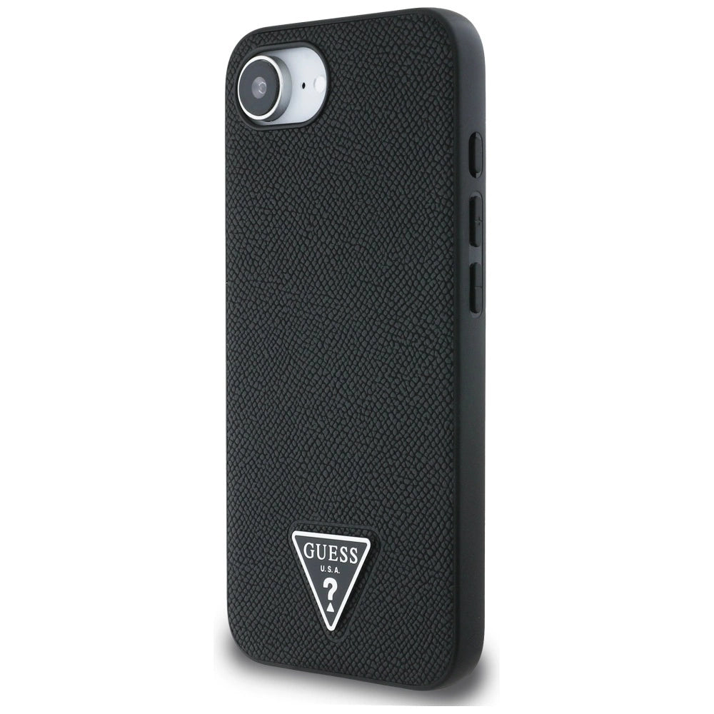Etui Guess Grained Triangle MagSafe na iPhone 16e - czarne – zdjęcie 2