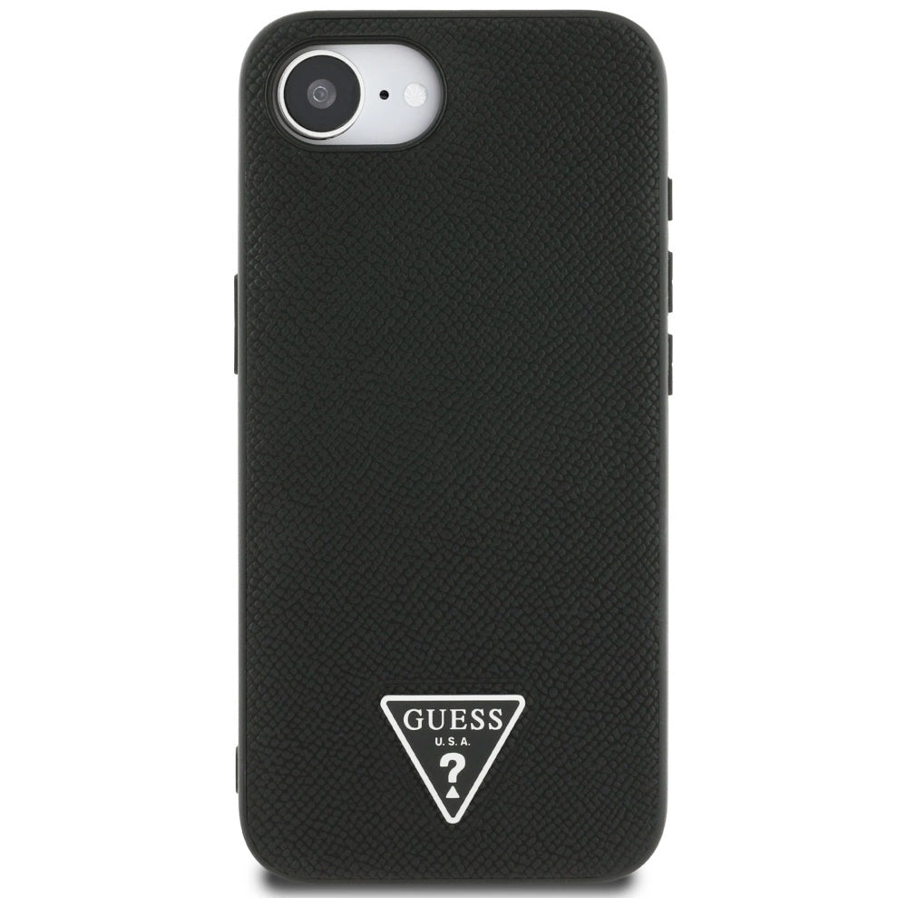 Etui Guess Grained Triangle MagSafe na iPhone 16e - czarne – zdjęcie 3
