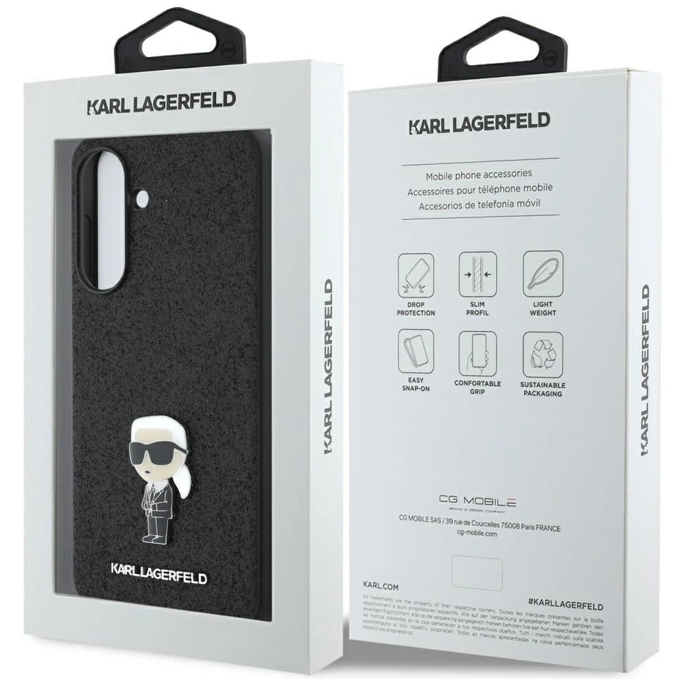 Etui Karl Lagerfeld Fixed Glitter Ikonik na Samsung Galaxy A36 - czarne – zdjęcie 7