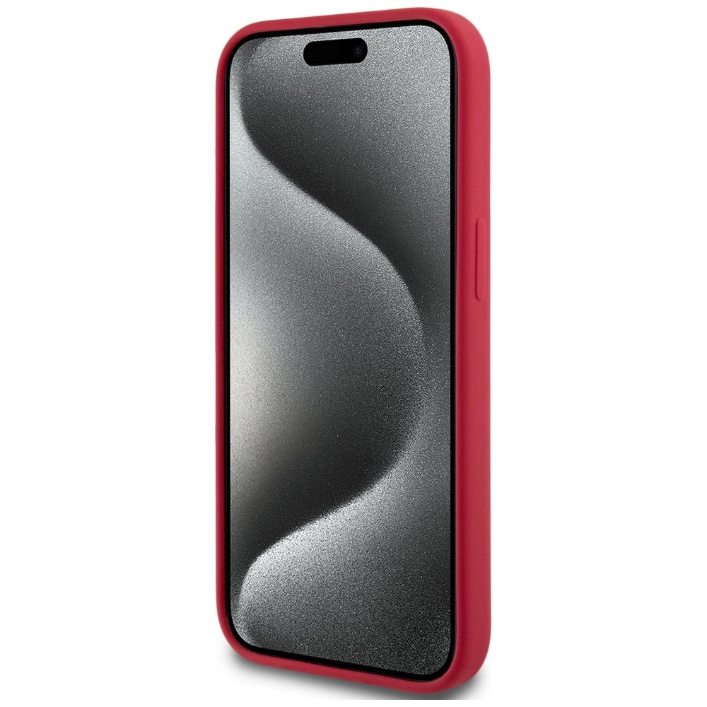 Etui Karl Lagerfeld Silicone Karl&Choupette Heads na iPhone 15 - czerwone – zdjęcie 5