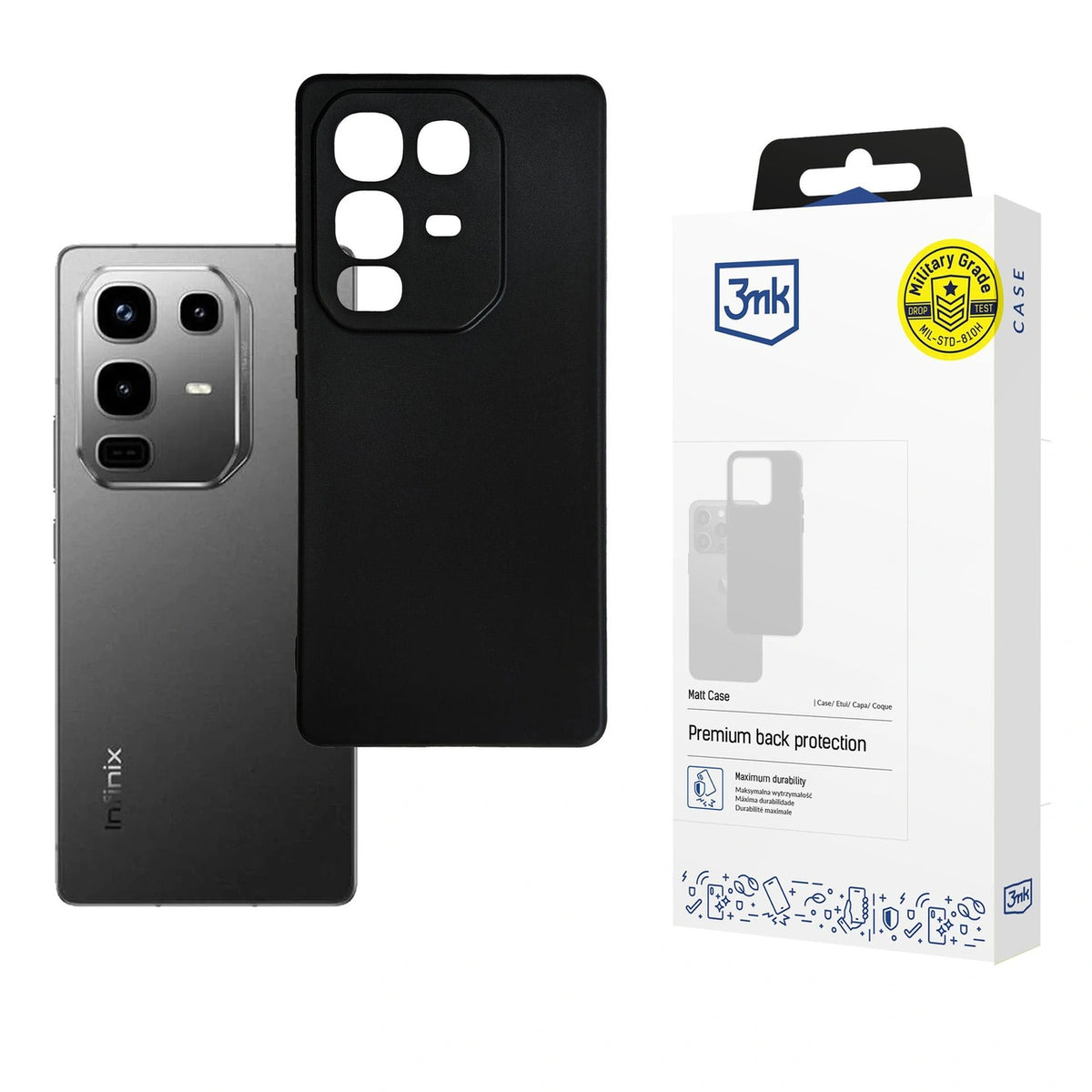 Etui 3mk Matt Case na Infinix Note 50 Pro - czarne