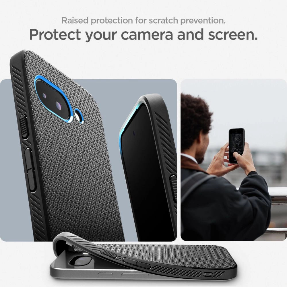 Etui Spigen Liquid Air na Google Pixel 9A - czarny mat – zdjęcie 15