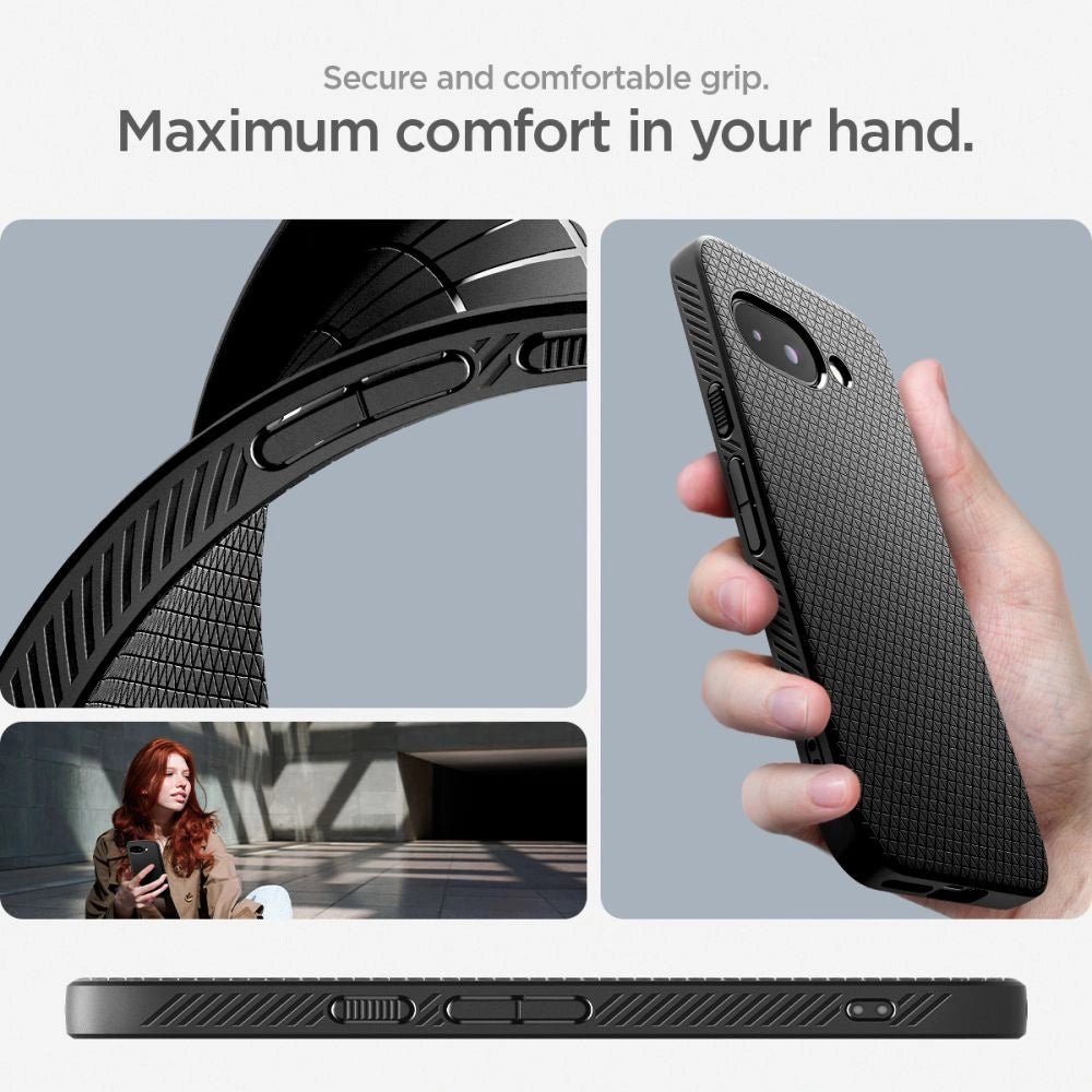 Etui Spigen Liquid Air na Google Pixel 9A - czarny mat – zdjęcie 16