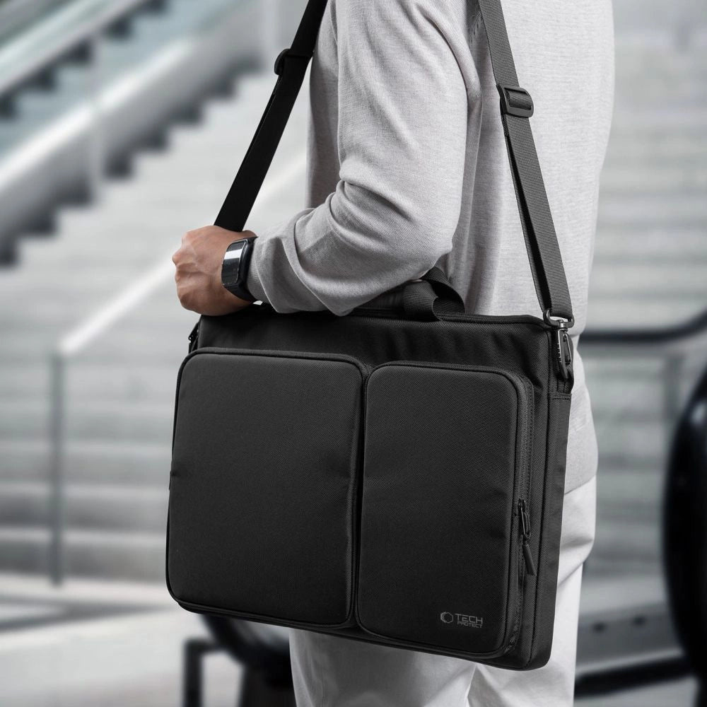 Torba Tech-Protect Defender Bag na laptopa 17" - czarna – zdjęcie 14