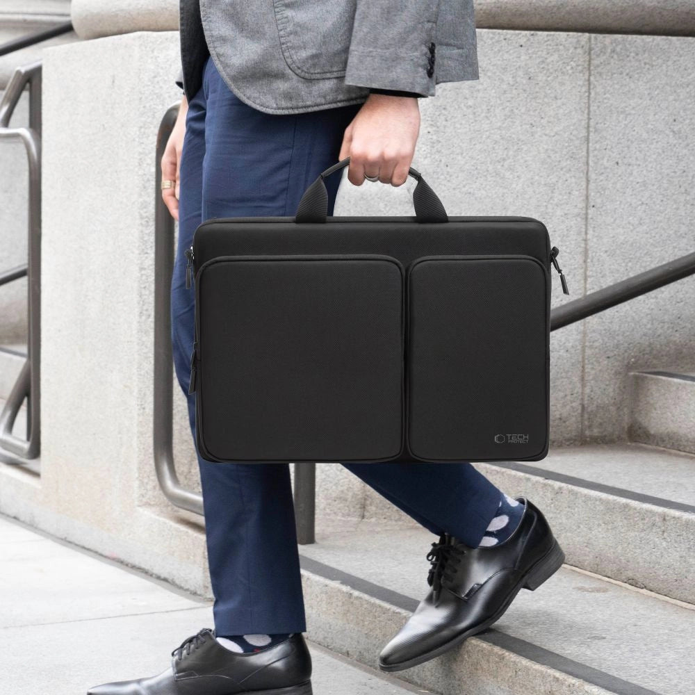 Torba Tech-Protect Defender Bag na laptopa 17" - czarna – zdjęcie 15