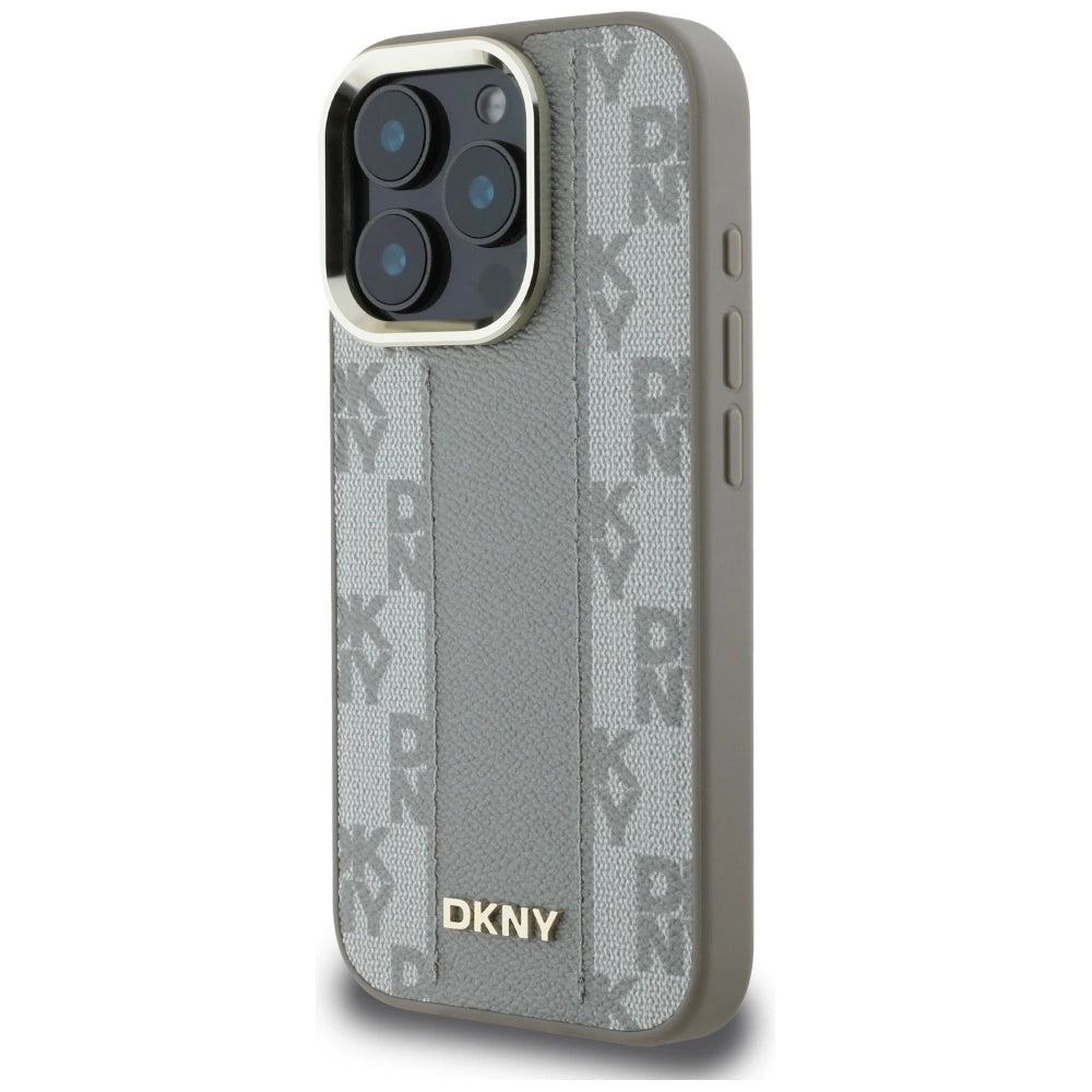 Etui DKNY Checkered Pattern Magsafe na iPhone 16 Pro Max - beżowe – zdjęcie 2