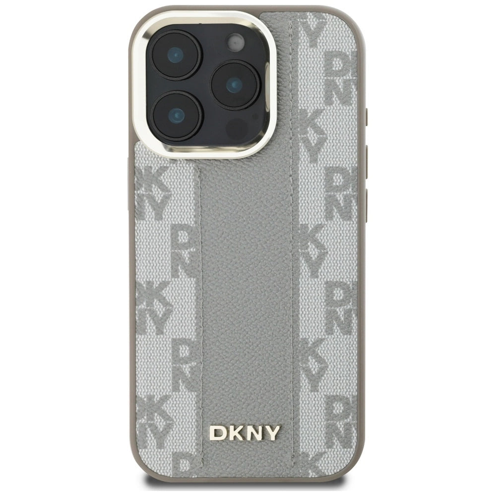 Etui DKNY Checkered Pattern Magsafe na iPhone 16 Pro Max - beżowe – zdjęcie 3