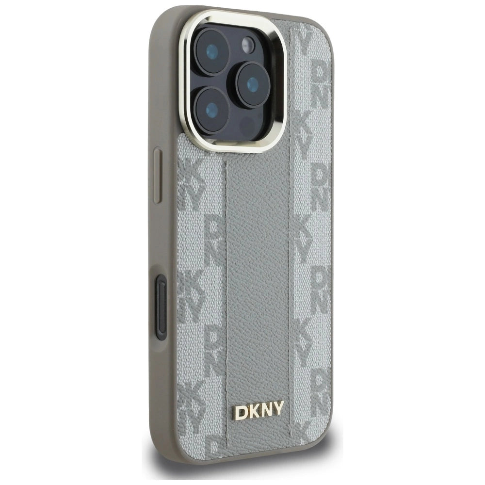 Etui DKNY Checkered Pattern Magsafe na iPhone 16 Pro Max - beżowe – zdjęcie 4