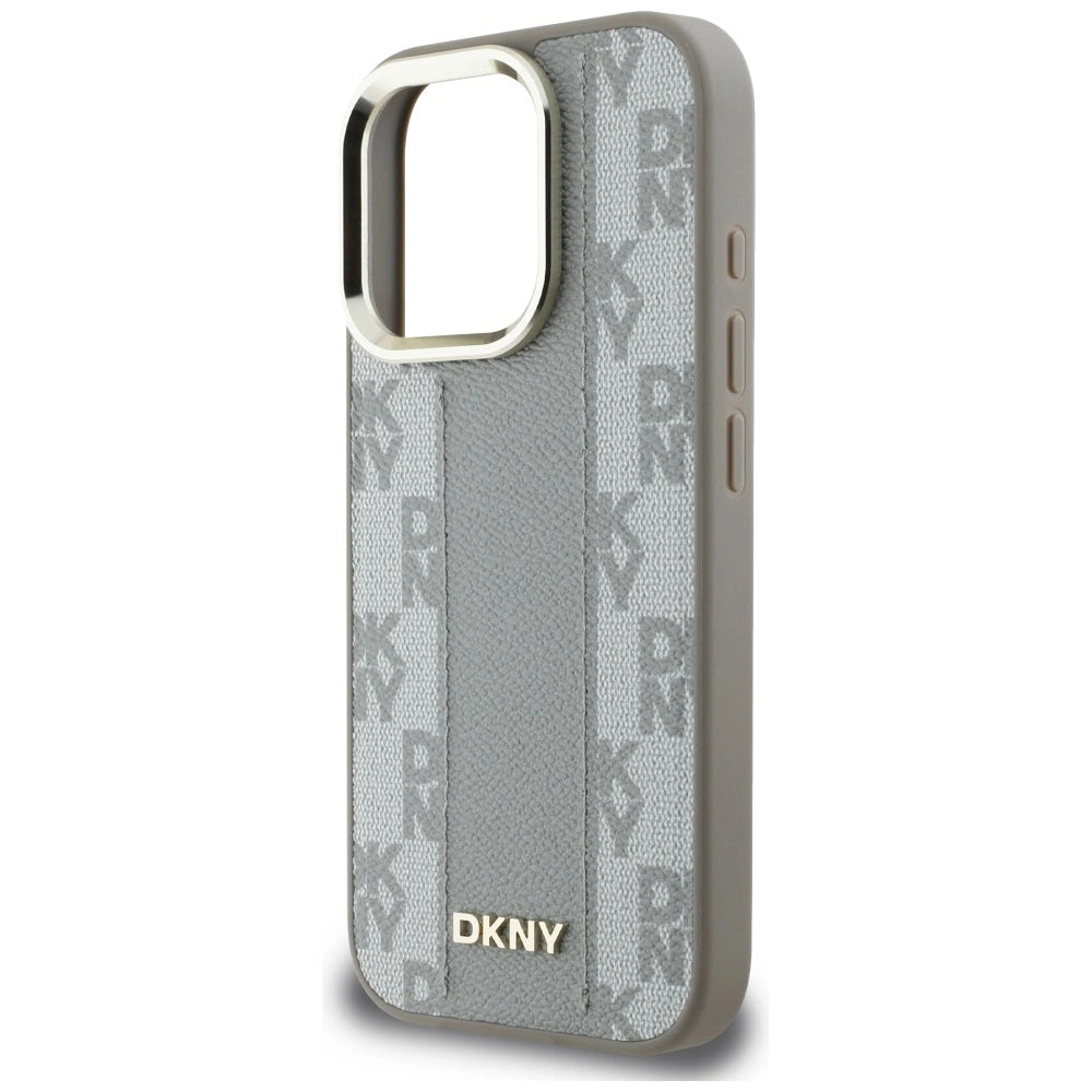 Etui DKNY Checkered Pattern Magsafe na iPhone 16 Pro Max - beżowe – zdjęcie 6