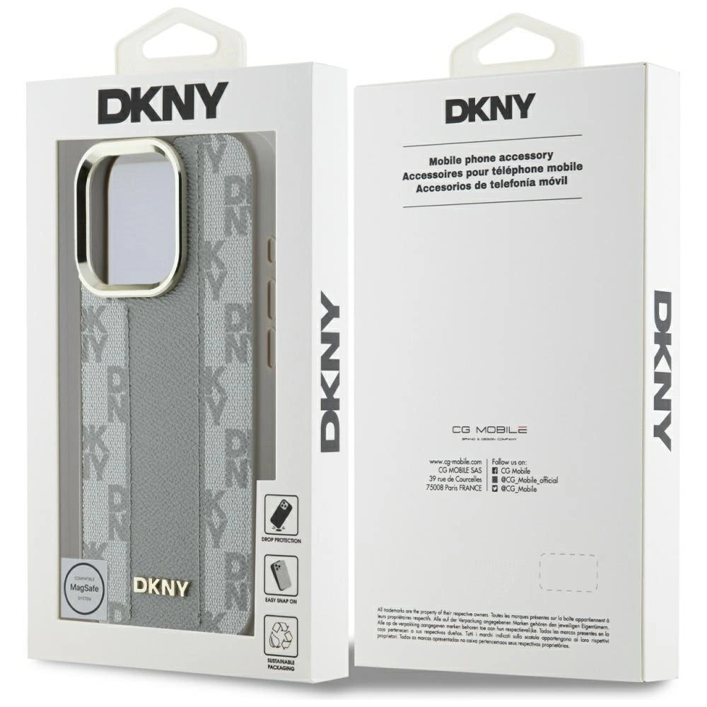 Etui DKNY Checkered Pattern Magsafe na iPhone 16 Pro Max - beżowe – zdjęcie 8