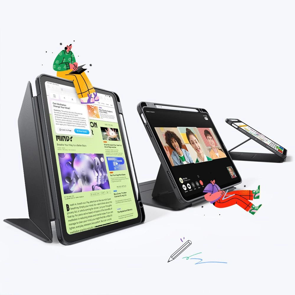 Etui ESR Flip na iPad 10.9" (2020/2022) / 11" (2024/2025/2026) - czarne – zdjęcie 2