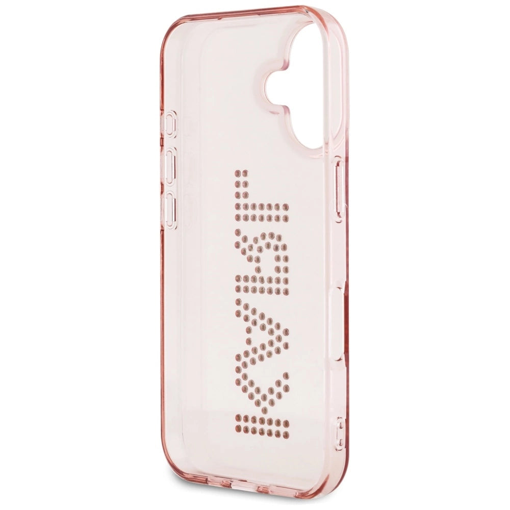 Etui Karl Lagerfeld IML Rhinestones Logo na iPhone 16 - różowe – zdjęcie 7