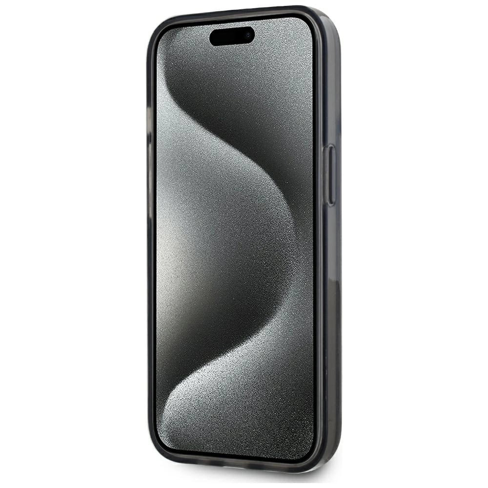Etui Karl Lagerfeld Liquide Glitter Monogram Gradient na iPhone 15 - czarne – zdjęcie 5