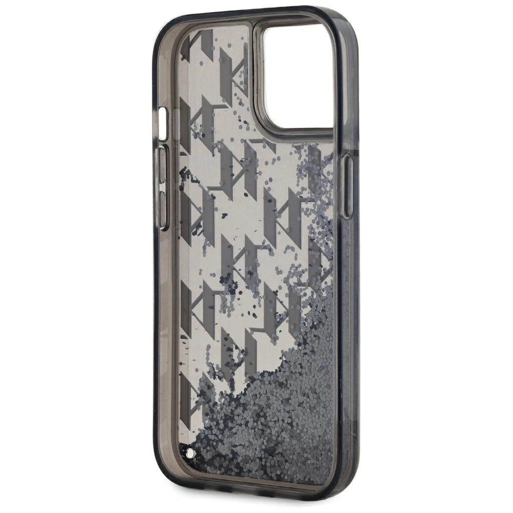 Etui Karl Lagerfeld Liquide Glitter Monogram Gradient na iPhone 15 - czarne – zdjęcie 7