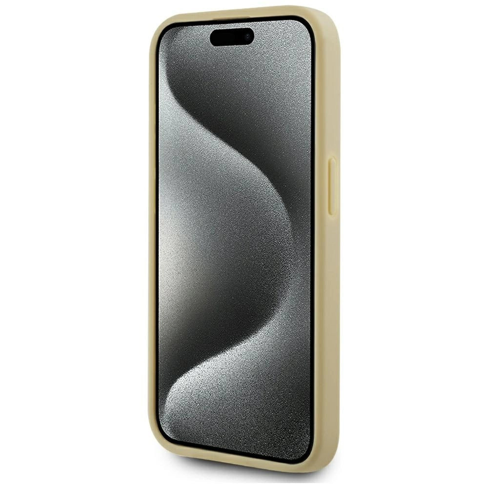 Etui Karl Lagerfeld Wrinkled Metal Signature na iPhone 15 Pro Max - złote – zdjęcie 5
