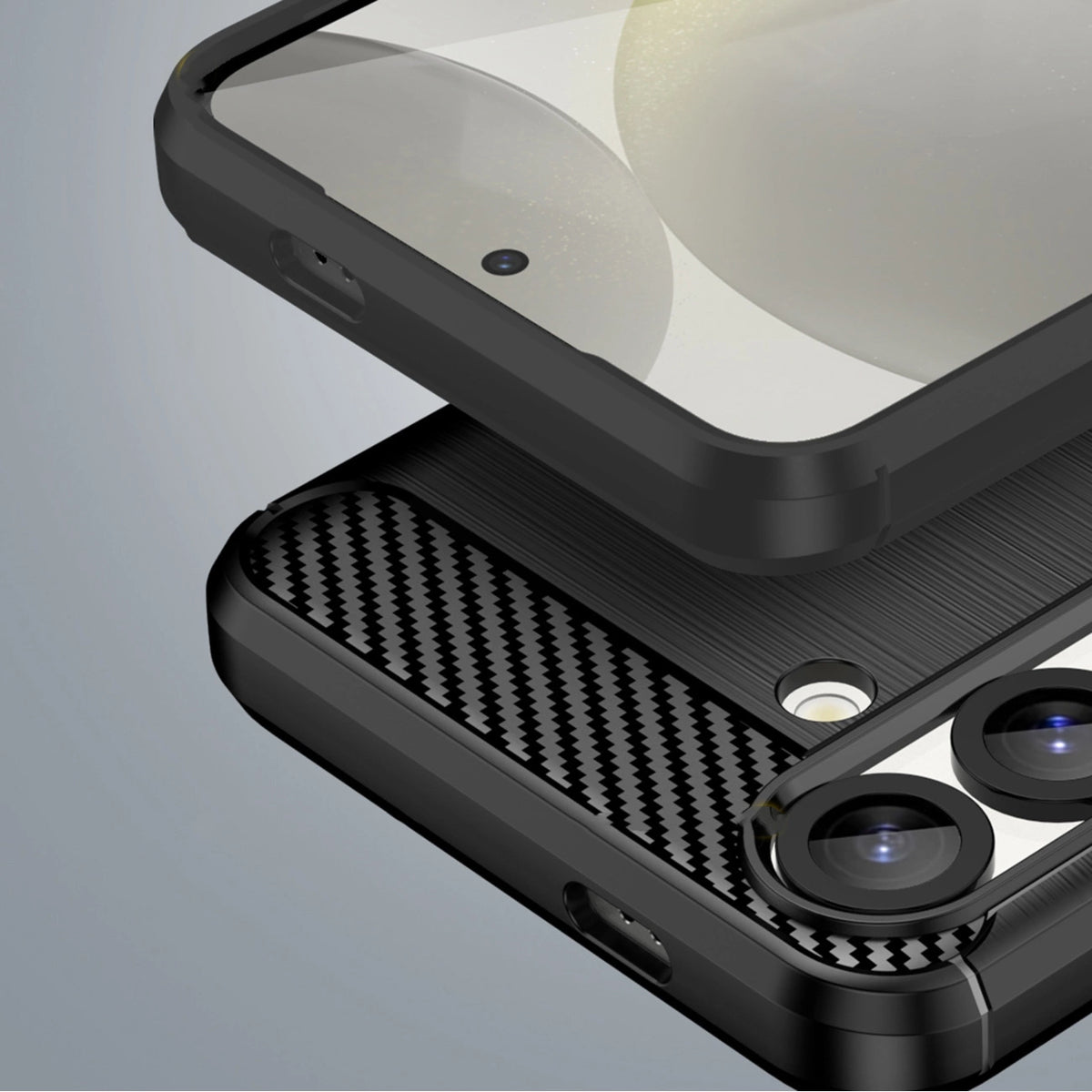 Etui Carbon Case elastyczne silikonowe na Xiaomi Note 14 Pro 5G - czarne – zdjęcie 7