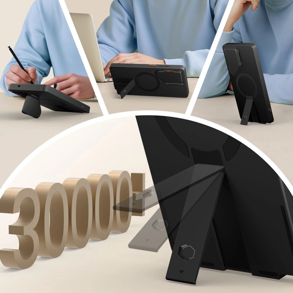 Etui Tech-Protect Kevlar na Samsung Galaxy S25 Ultra - czarno-pomarańczowe – zdjęcie 5