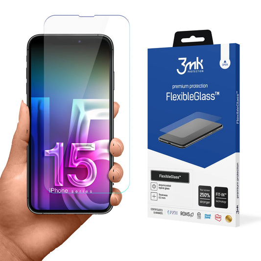 Szkło hybrydowe 3mk FlexibleGlass v2.0 na Apple iPhone 15 Pro Max