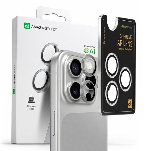 Szkło hartowane AMAZINGTHING AR do iPhone 16 Pro / 16 Pro Max - srebrne