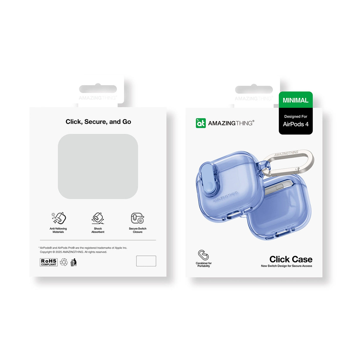 Etui AMAZINGTHING Minimal Case do AirPods 4 - ultramarynowe – zdjęcie 2