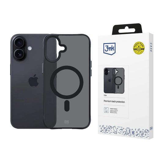Etui 3mk Smoke MagCase na iPhone 17 - czarne półprzezroczyste