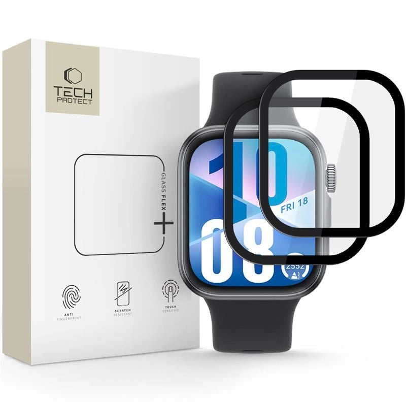 Szkło hybrydowe Tech-Protect Glass na Huawei Watch Fit 3 / 4 - czarne