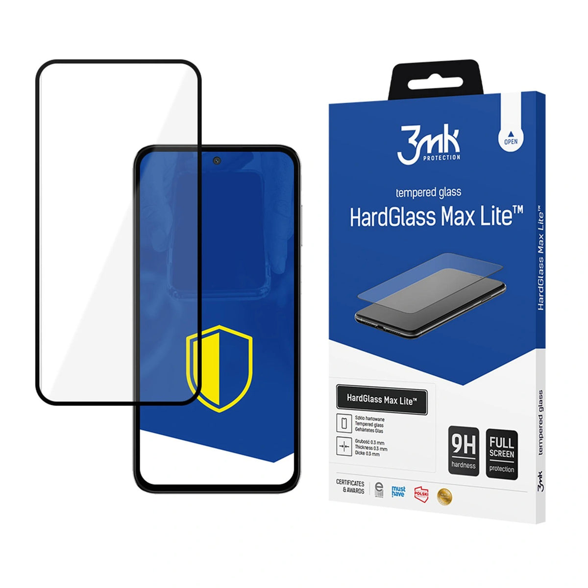 Szkło hartowane 3mk HardGlass Max Lite Black na Samsung Galaxy M35 5G