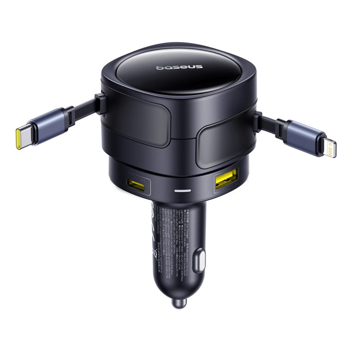 Ładowarka samochodowa Baseus Enjoyment Max 90W 2x USB-C + kabel - czarna – zdjęcie 5