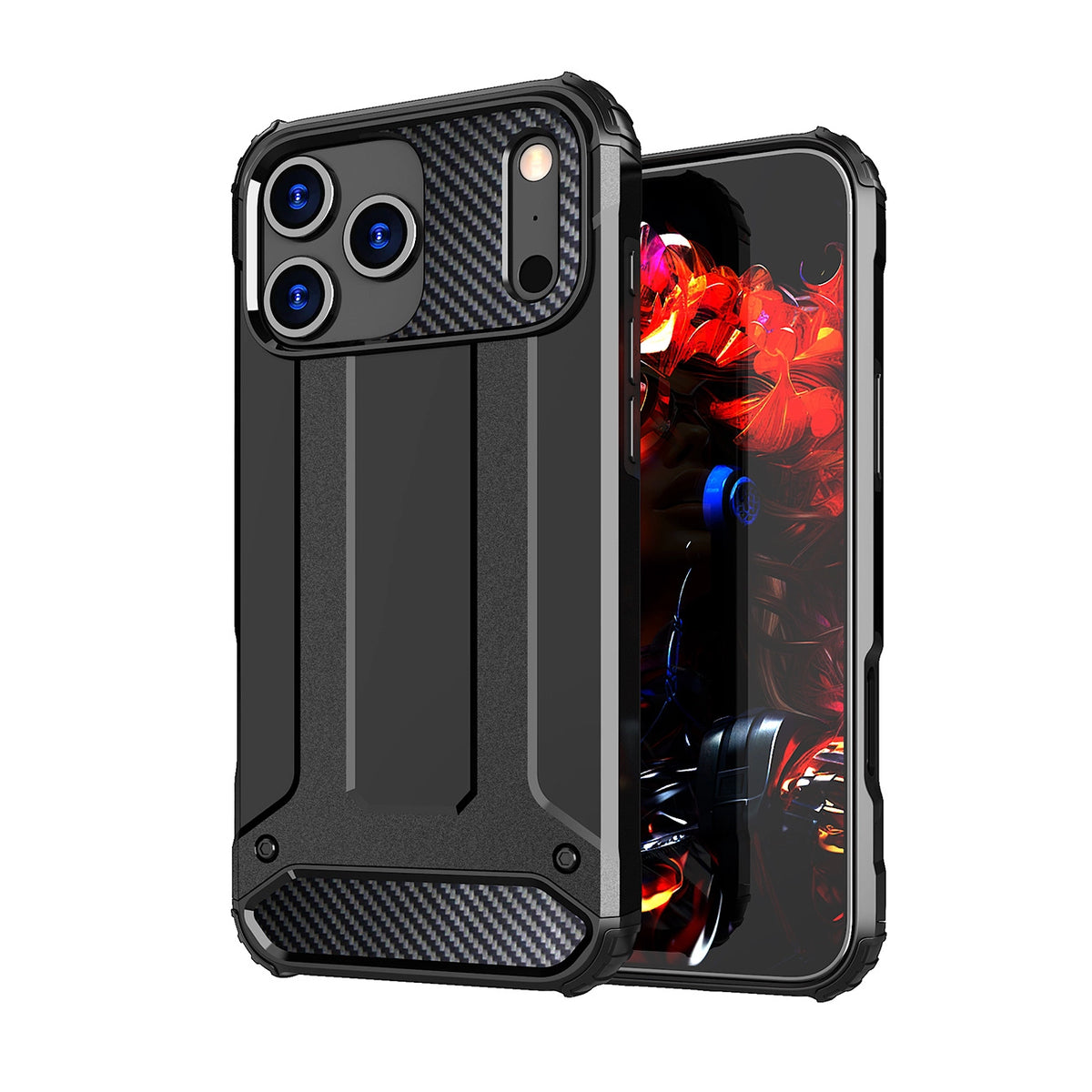 Etui Hybrid Armor na iPhone 17 Pro pancerne - czarne – zdjęcie 2