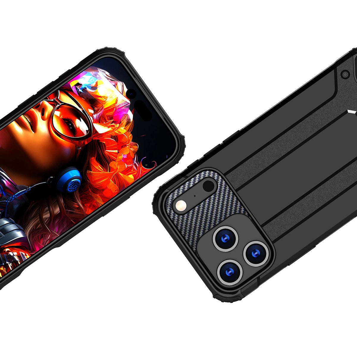 Etui Hybrid Armor na iPhone 17 Pro pancerne - czarne – zdjęcie 3
