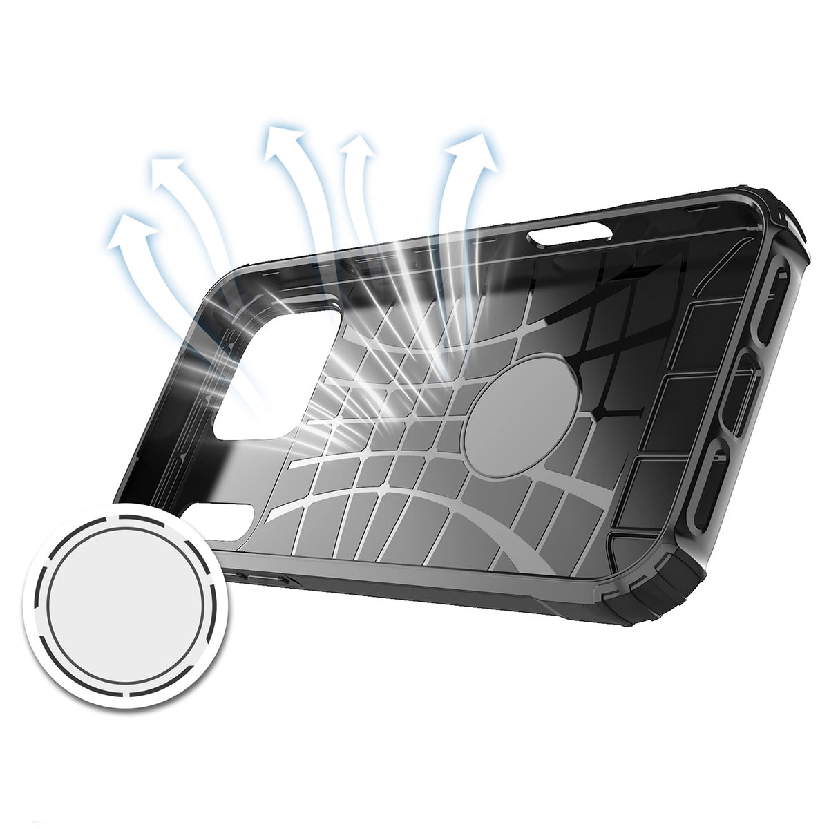 Etui Hybrid Armor na iPhone 17 Pro pancerne - czarne – zdjęcie 6