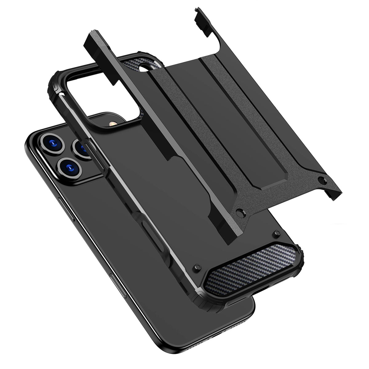 Etui Hybrid Armor na iPhone 17 Pro pancerne - czarne – zdjęcie 7