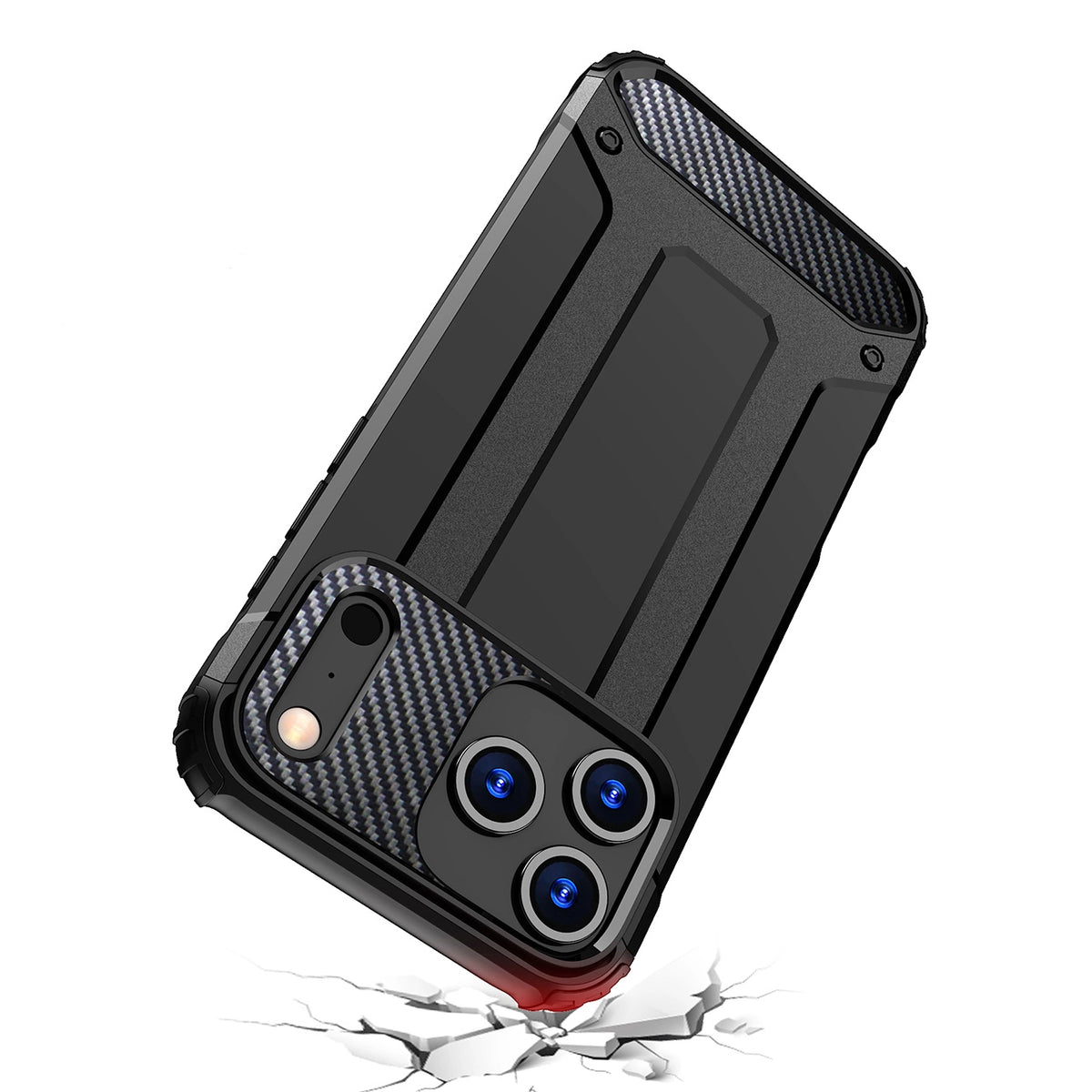 Etui Hybrid Armor na iPhone 17 Pro pancerne - czarne – zdjęcie 9