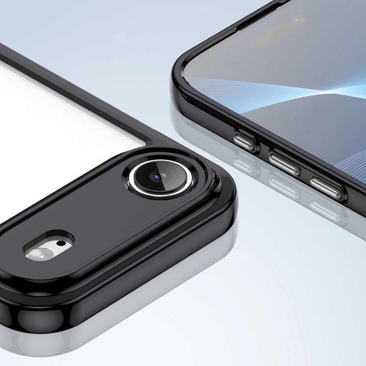 Etui Outer Space na iPhone 17 Air - czarne przezroczyste