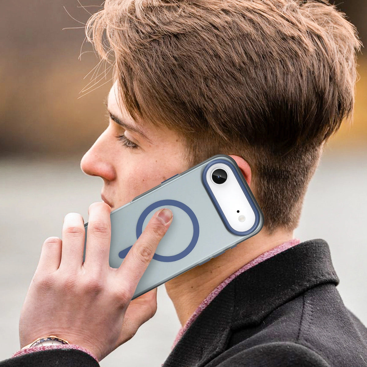 Etui Magnetic na iPhone 17 Air kompatybilne z MagSafe - matowe niebieskie – zdjęcie 7
