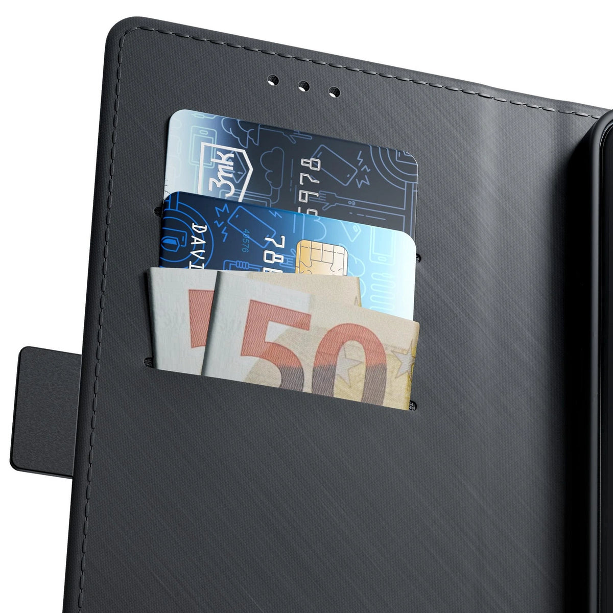 Etui 3mk Wallet Case na Samsung Galaxy A17 5G - czarne – zdjęcie 4