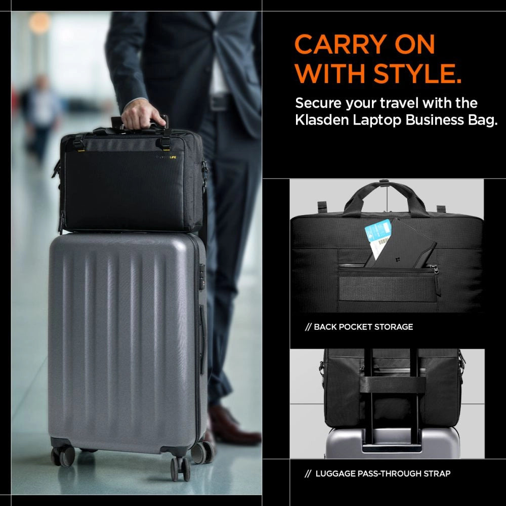 Torba Spigen KD300 na laptopa - czarna – zdjęcie 10
