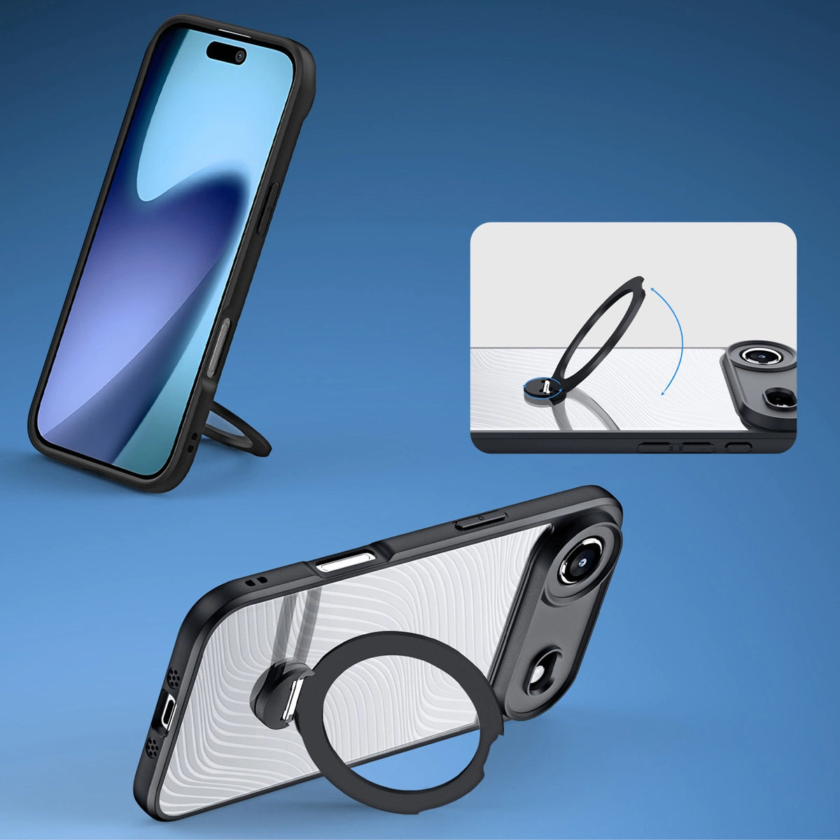 Etui Dux Ducis Aimo Mag z pierścieniem na iPhone 17 Air - czarne
