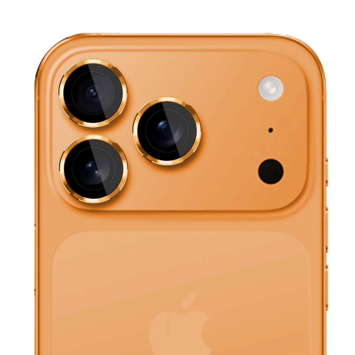 Szkło hartowane na obiektyw do iPhone 17 Pro / 17 Pro Max - pomarańczowe – zdjęcie 4