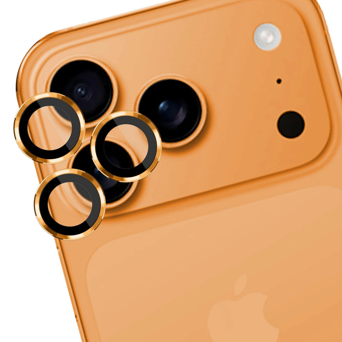 Szkło hartowane na obiektyw do iPhone 17 Pro / 17 Pro Max - pomarańczowe – zdjęcie 6