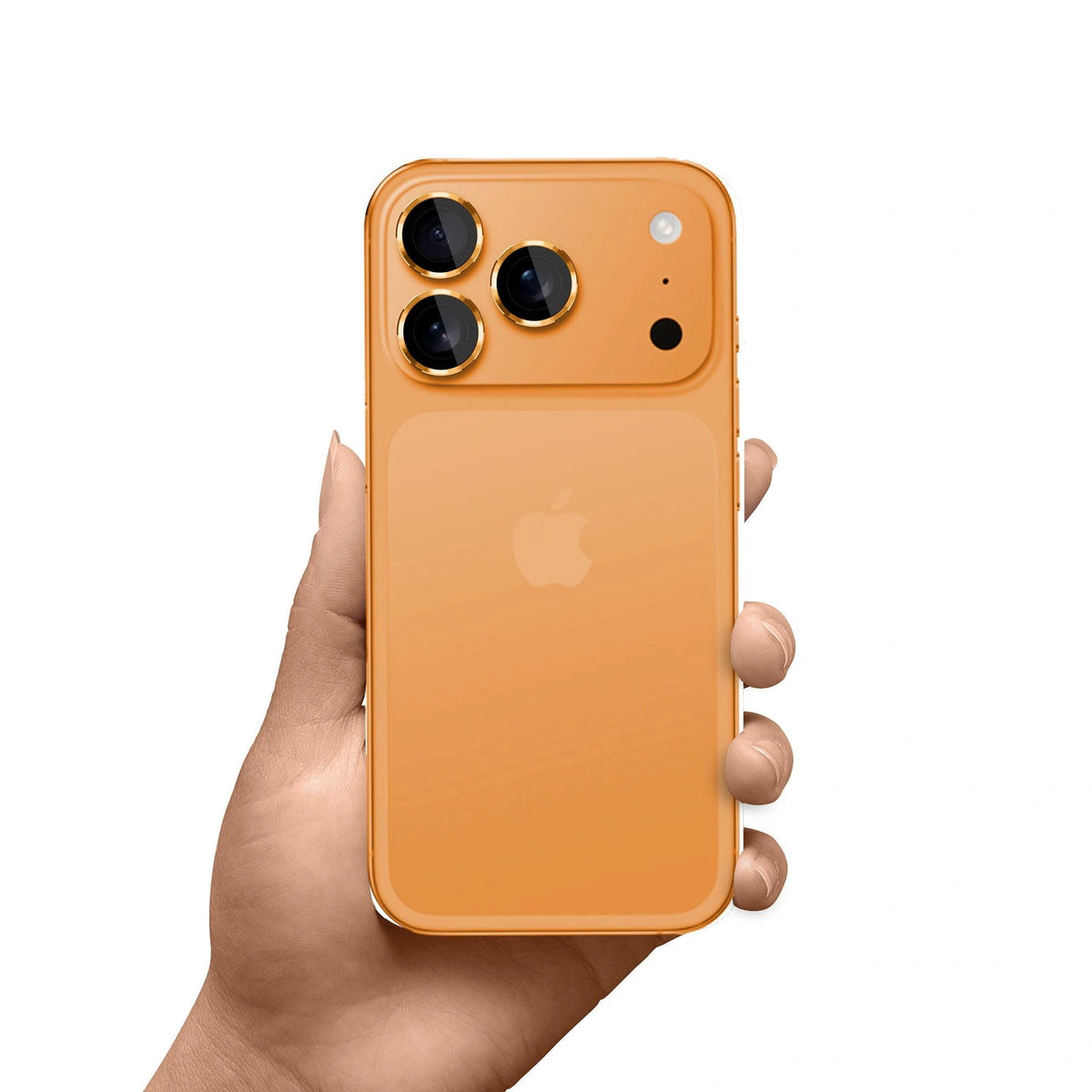 Szkło hartowane na obiektyw do iPhone 17 Pro / 17 Pro Max - pomarańczowe – zdjęcie 8