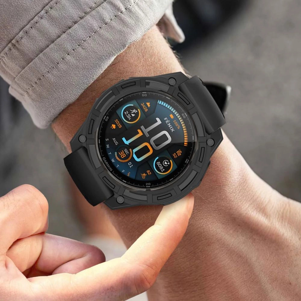 Etui Tech-Protect Defense Air na Garmin Fenix 7X / 7X Pro - czarne – zdjęcie 3